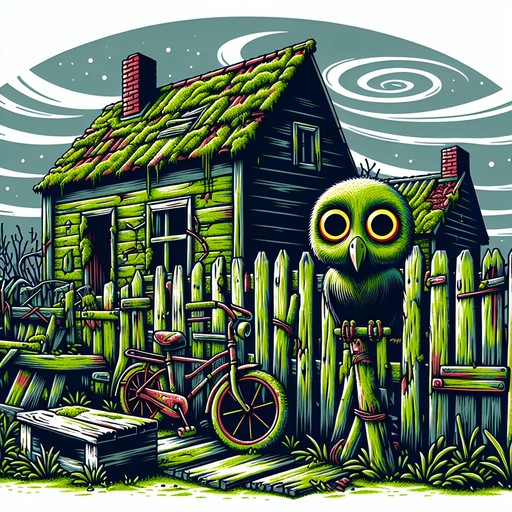 Попугай на велосипеде