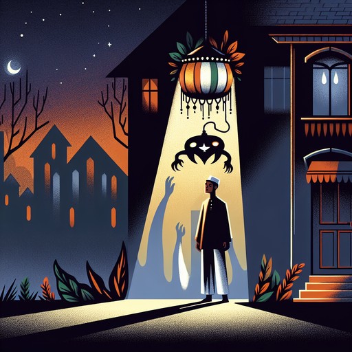 Лампа над городом