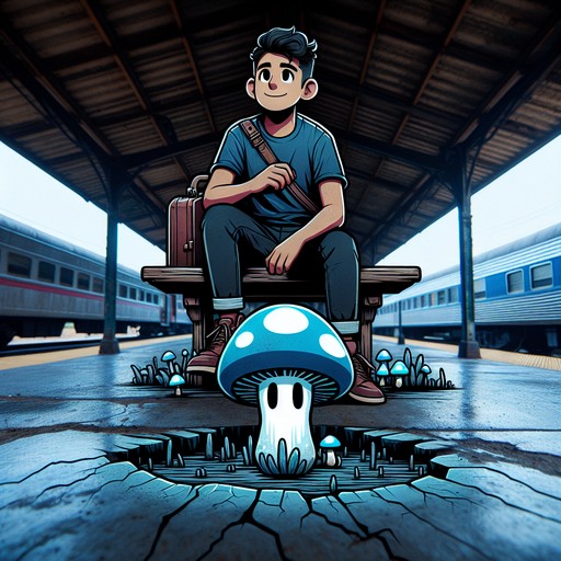 Голубой гриб