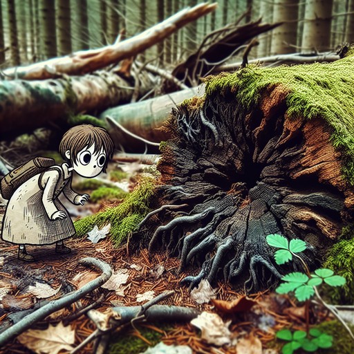 Следы в лесу