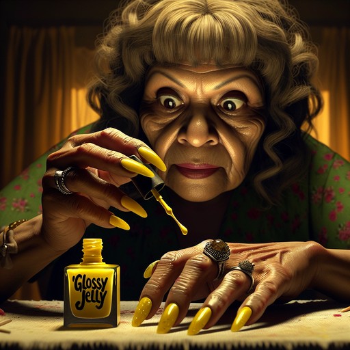 Жёлтый лак для ногтей